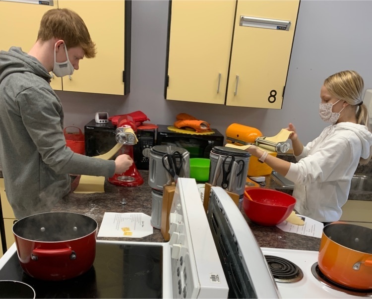 Ravioli day in FACS Food Prep, sauces from scratch too!