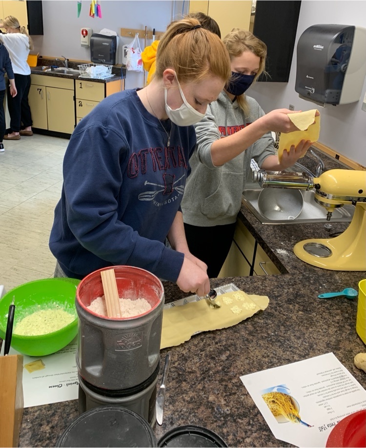Ravioli day in FACS Food Prep, sauces from scratch too!
